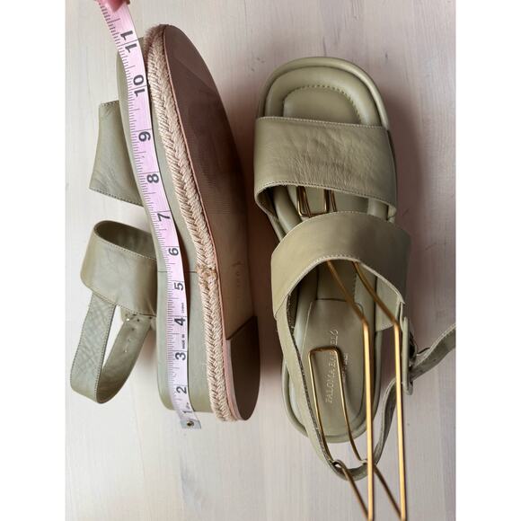 Paloma Barceló Adeline Sandal in Salvia/ olive green  size 40/ US 9.5 - Picture 5 of 14